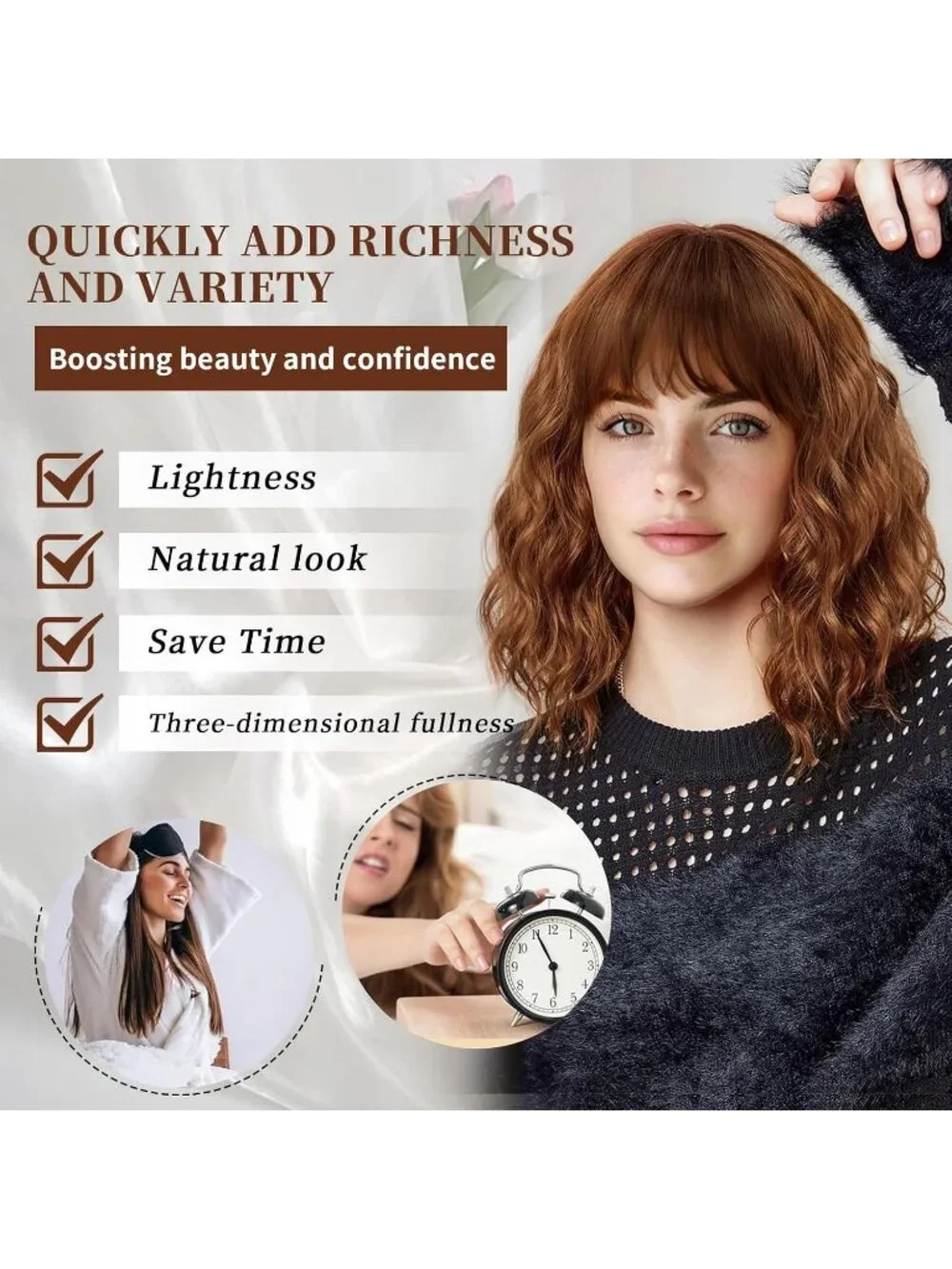 Women's Auburn 14 Inch Heat Resistant Synthetic Fiber Shoulder Length Wigs